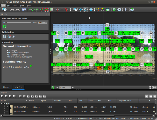Kolor: Autopano Giga software screenshot - image stitcher