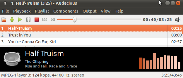 Linux MP3 player: Audacious