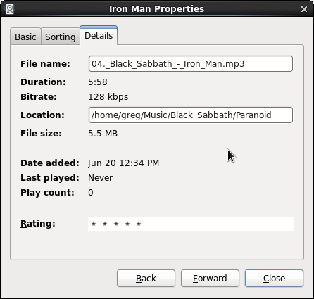 Linux MP3 tagger: Rhythmbox