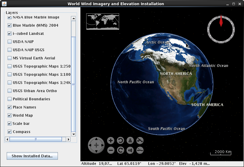 NASA WorldWind Virtual Globe