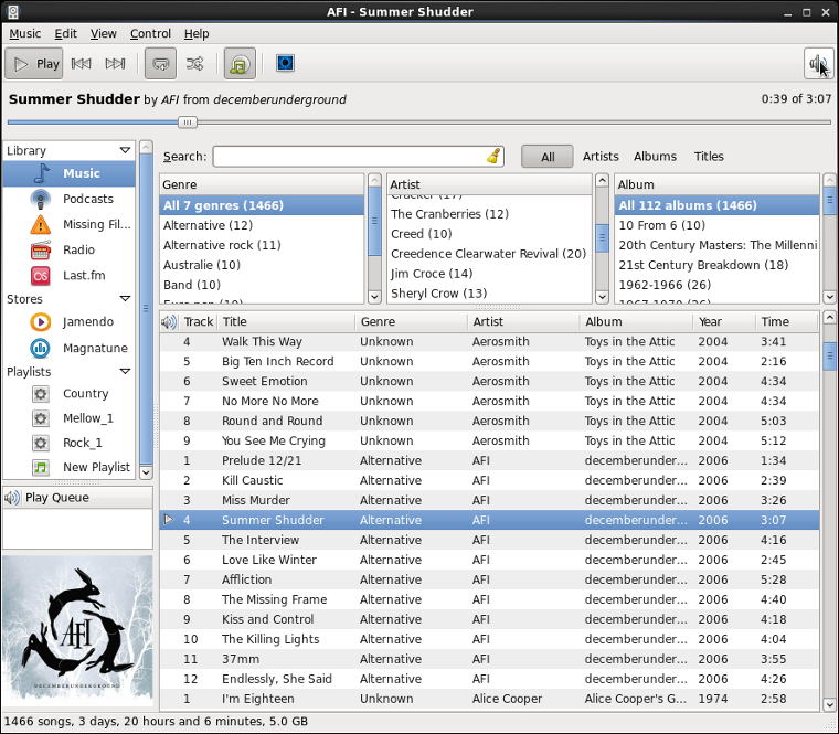 Linux MP3 player: Rhythmbox